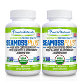 Power By Naturals Sea Moss Plus bottle with capsules for daily immune wellness.