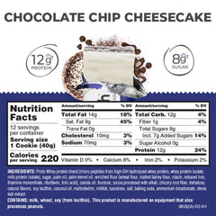 Power Crunch Chocolate Chip Cheesecake close-up wafers showing crisp texture.