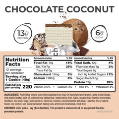 Power Crunch cross-section reveals crisp wafer and creamy chocolate coconut filling.