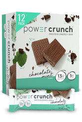 Power Crunch Chocolate Mint bar pack, a convenient high-protein snack for on-the-go energy.