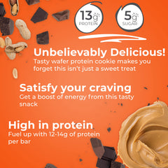 Close-up of crispy wafer layers in a Power Crunch bar