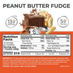 12-pack Power Crunch Peanut Butter Fudge bars in retail packaging