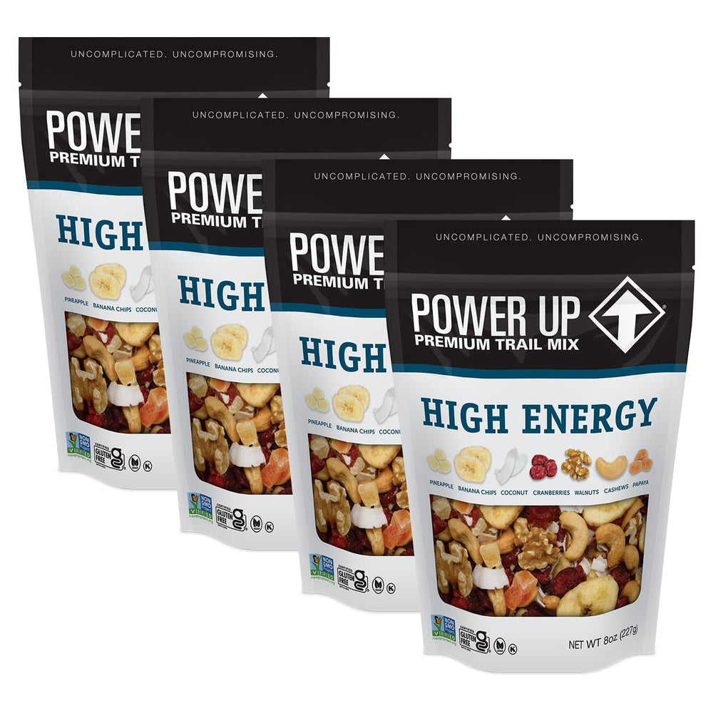 Power Up High Energy Trail Mix bag front for on-the-go snacking