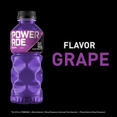 Powerade Grape glass with ice showing refreshing hydration