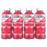 Powerade Zero Fruit Punch bottle front view for on-the-go hydration during workouts.