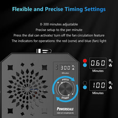 PowerScale ozone device smart display for precise timer control