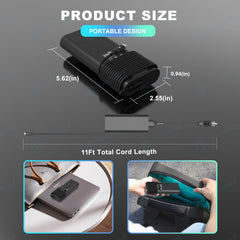 Powjdwz 130W USB-C charger with a Dell XPS setup demonstration
