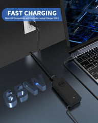 POWJDWZ USB-C charger shown as portable, lightweight power solution