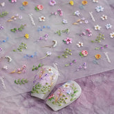 Powpop flower nail stickers with daisy petals for chic summer manicure