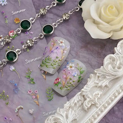Powpop summer nail art stickers featuring butterfly motifs for quick nail upgrades
