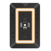 POWRUI six-ac-outlets power strip for flexible home or office use