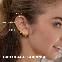 Poxtex Gold Hoop Earrings 14k plated finish for lasting shine.