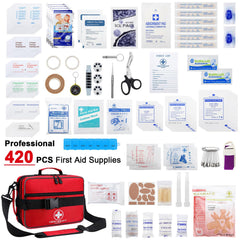 Poygik Premium 420-piece kit labeled compartments for quick access during emergencies
