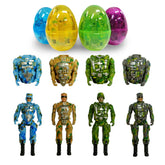 PRAABDC green Easter egg with surprise soldier toy inside for Easter baskets