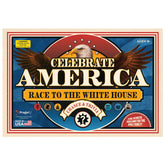 PragerU Celebrate America board game cover promoting family learning and fun.