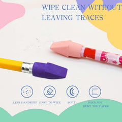 PRALB 400-pack pencil eraser caps suited for home, school and office use.