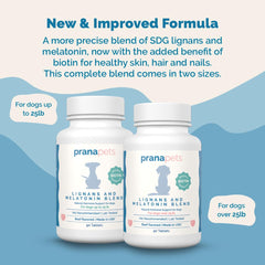 PranaPets lignans-melatonin dosing scoop demonstrates precise administration