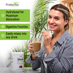 Preferred Elements Keto Collagen coffee mug scene for easy daily routine.
