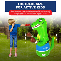 Base-filled setup of the Preferred Toys punching bag showing stable play.