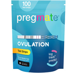 Pregmate 100 ovulation test strips packaging for convenient storage and quick use