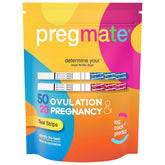 PREGMATE packaging front shows the fertility and pregnancy test kit for reliable at‑home testing.