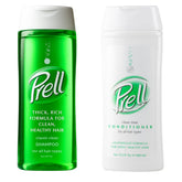 Prell 2-in-1 bottle pour highlights deep-cleaning action for refreshed hair.
