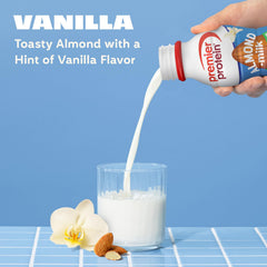 Premier Protein Almondmilk Vanilla 12-pack box – convenient multipack for busy days.