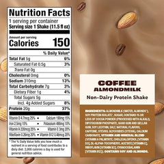 Premier Protein almondmilk shake close-up highlighting cafe-inspired flavor