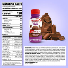 Premier Protein Minis vanilla bottle highlighting a versatile, quick snack option.
