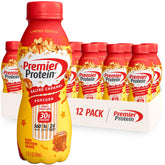 Premier Protein Salted Caramel Popcorn bottle showing protein-rich shake for on-the-go fueling.