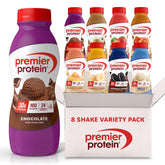 Premier Protein Shake chocolate bottle for post-workout nourishment.