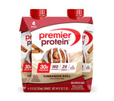Premier Protein Cinnamon Roll shake bottle with icing-inspired flavor for a quick high-protein snack