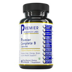 Premier Research Labs Complete B bottle front shows daily energy support