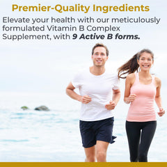 Premier Research Labs Complete B capsules closeup emphasizes easy daily dosage