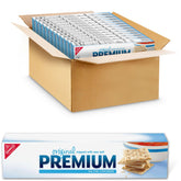 Premium Original Saltine Crackers bulk box bundle for easy snacking on the go.