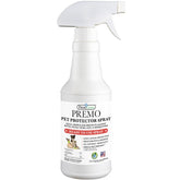 Premo Guard pet protector spray on coat for fleas and ticks protection.
