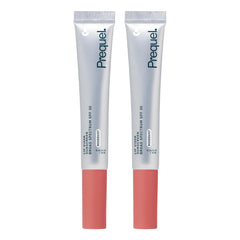 Prequel Skin Lip Visor Rose Dust swatch adds rosy nude color with SPF protection.