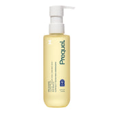 Prequel Skin Pre-Gleanse bottle pour showing easy makeup removal for daily routine