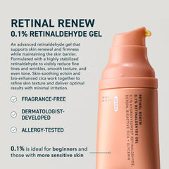 Closeup of Prequel Skin Retinal Renew gel texture showing smooth consistency.