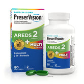 PreserVision AREDS 2 + Multivitamin bottle front for simple daily routine.