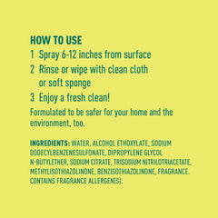 Presto All Purpose Cleaner lemon scent on stainless steel surface highlights safe use.