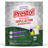 Presto! lemon box with 90-pack triple action pacs for easy cleaning