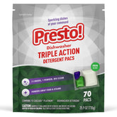 Presto! triple action pacs packaging ready for storage and use
