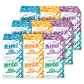 Presto! Ultra-soft 3-ply tissues in colorful cube boxes for everyday use.