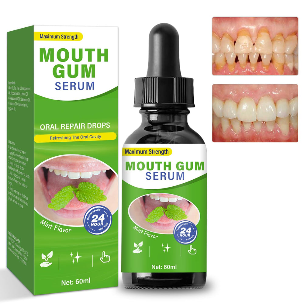 Prettypum Gum Restore Drops bottle ready for on-the-go gum care and fresh breath.