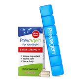 Prevagen Extra Strength bottle front shows a readable label for daily brain support.