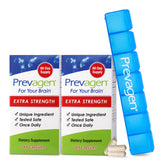 Prevagen Extra Strength bottle front highlights a daily brain support capsule for routine use