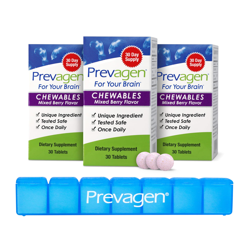 Prevagen mixed berry chewables front view for daily brain support