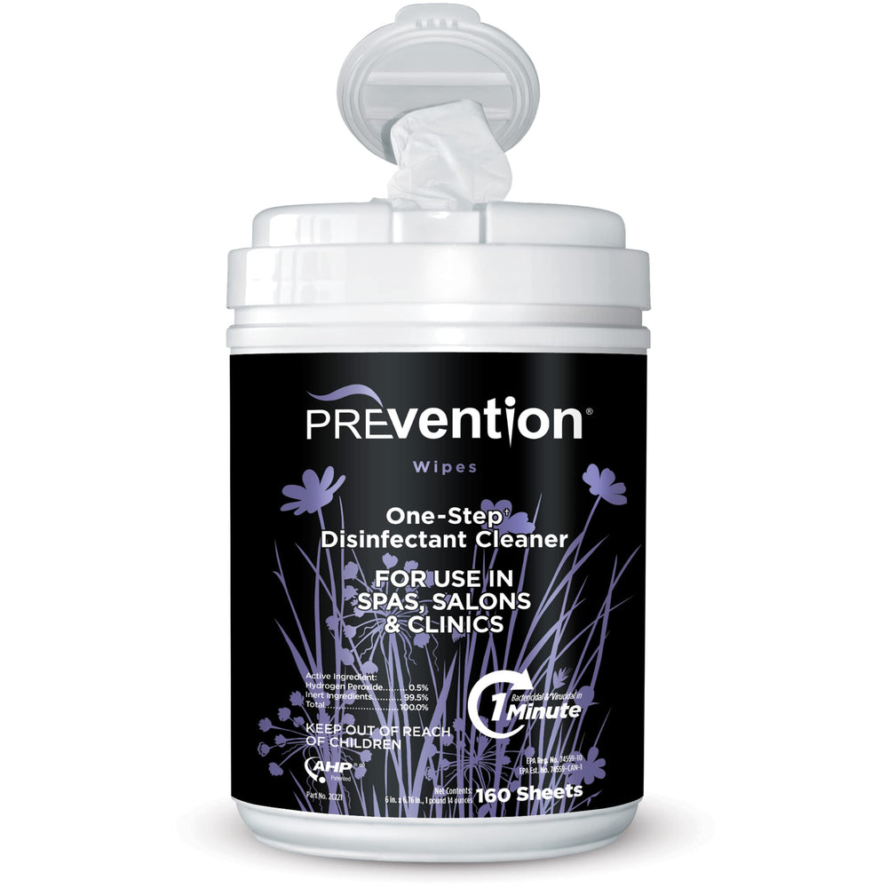 Prevention All Purpose Disinfectant Wipes canister ready for fast sanitizing