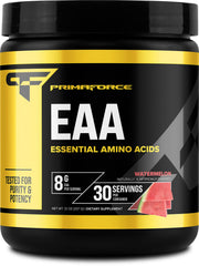 Primaforce EAA Powder Watermelon bottle for pre or intra workout hydration